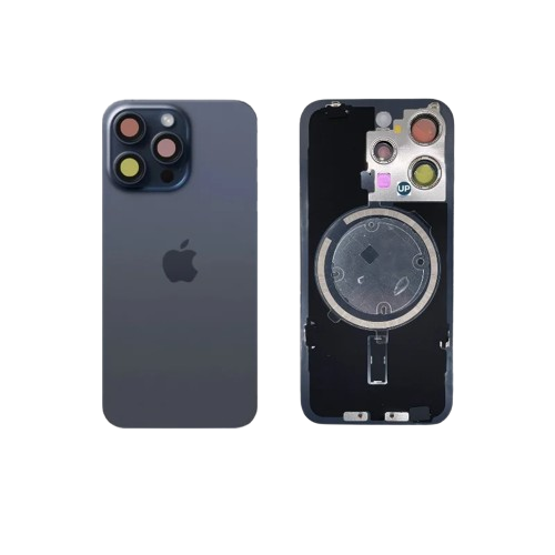 Задня кришка iPhone 15 Pro Blue (camera+frame+magnet) Origrinal Quality (якість оригіналу)